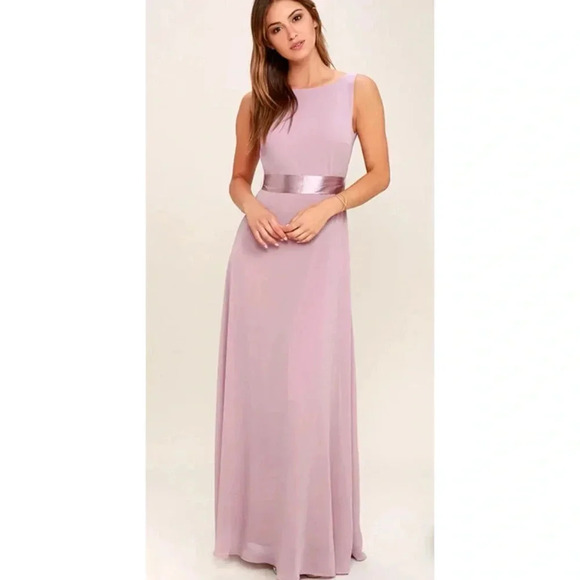 Lulus NWT That Special Something Mauve Maxi Dress Size Small - Picture 12 of 13